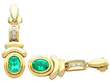 Art Deco style emerald earrings