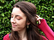 Vintage Emerald Earrings UK Wearing