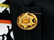 Gold Citrine Brooch UK Wearing