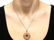 Wearing Image for Gold Antique Garnet Pendant in the UK