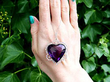 Large Amethyst Heart Pendant UK outsdie