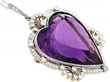 Antique Amethyst Heart Pendant UK