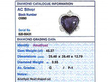 Large Amethyst Heart Pendant Grading Data