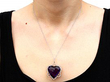 Large Amethyst Heart Pendant Wearing