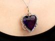 Large Amethyst Heart Pendant UK Wearing 