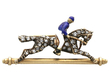 Antique Diamond Jockey Brooch
