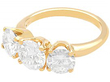 Old European Cut Diamond Trilogy Ring For Sale