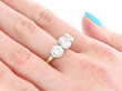 Trilogy Diamond Ring Yellow Gold On hand 