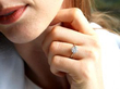 Wearing Diamond and Platinum Solitaire Ring