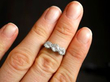 Vintage Diamond and Palladium Trilogy Ring On hnad