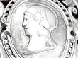 Red Glass Inkwell Decoration 