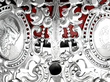 Red Glass Inkwell with Sterling Silver