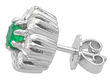 Cluster Earrings with Emeralds