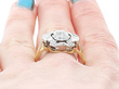 Art Deco Diamond Ring Being Worn