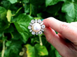 Diamond and Pearl Cluster Ring