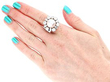 Wearing Image for Cultured Pearl and Diamond Ring in the UK