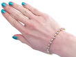 Wearing Image for Ruby and Diamond Bracelet in Yellow Gold