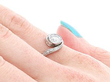 Diamond Engagement Ring on the Hand