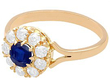 15ct Rose Gold Sapphire Diamond Ring