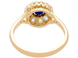 Rose Gold Sapphire Diamond Cluster Ring