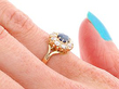 Wearing Rose Gold Sapphire Diamond Ring