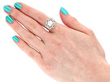 Wearing Image for Edwardian Pearl Ring with Diamonds