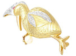 Gold Bird Brooch