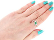 Wearing Image for Vintage Emerald and Diamond Ring Yellow Gold UK