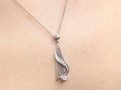 Diamond Pendant Being Worn