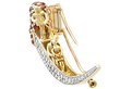 Vintage Gemstone Boat Brooch for sale
