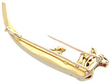 Gold Gemstone Gondola Brooch