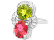 Peridot and Tourmaline Ring 