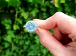 Aquamarine Cocktail Ring in Platinum