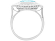 Dress Ring with Aquamarine and Diamonds