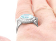 Antique Art Deco Cocktail Ring Being Worn