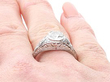 Platinum Diamond Dress Ring Being Worn