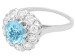 Aquamarine Cluster Ring
