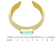 Gold Bangle with Aquamarine