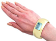 Gold Cuff Bangle on the Wrist