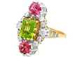 Peridot and Tourmaline Ring 