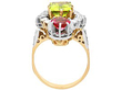 Diamond and Peridot Ring