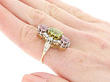 Peridot Ring 18k Gold with Diamonds on hand 