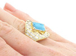 Aquamarine Yellow Gold Ring