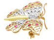 Side view of butterfly brooch