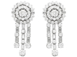 White Gold Diamond Drop Earrings UK 