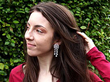 White Gold Diamond Drop Earrings UK Wearing