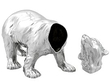 Silver Bear Sugar Box