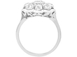 Platinum Cluster Ring Side View