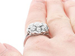 Diamond Platinum Ring Being Worn