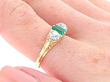 Antique Trilogy Ring on the Hand